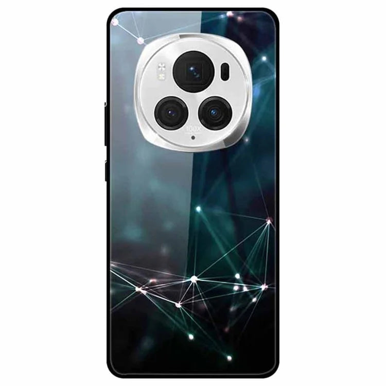 For Honor Magic6 Pro 5G Case Pattern Print PC+Tempered Glass+TPU Slim Phone Cover