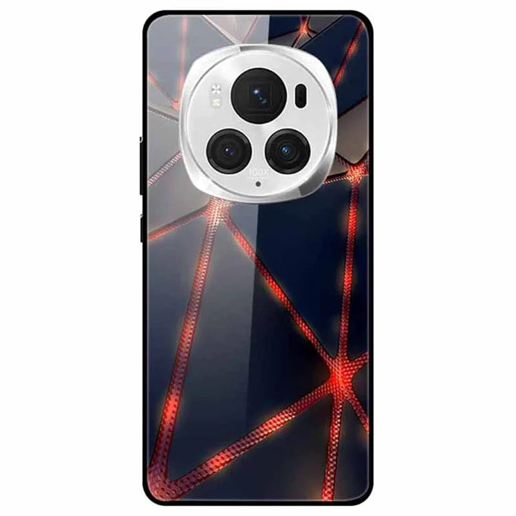 For Honor Magic6 Pro 5G Case Pattern Print PC+Tempered Glass+TPU Slim Phone Cover