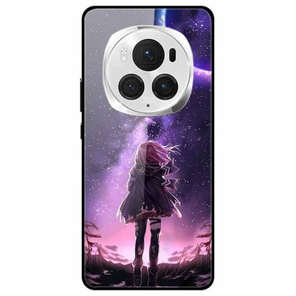 For Honor Magic6 Pro 5G Case Pattern Print PC+Tempered Glass+TPU Slim Phone Cover
