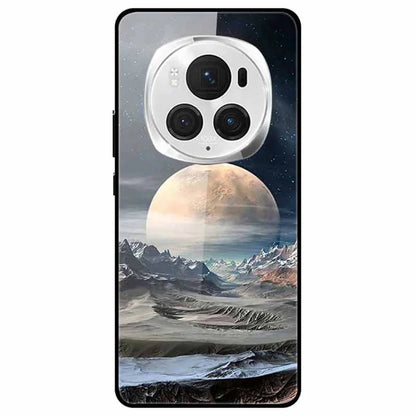 For Honor Magic6 Pro 5G Case Pattern Print PC+Tempered Glass+TPU Slim Phone Cover