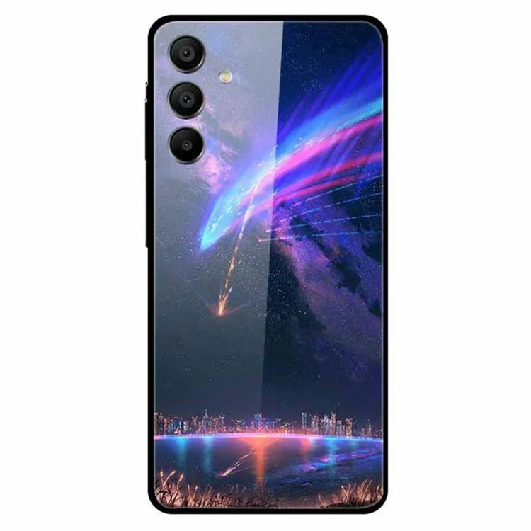 For Samsung Galaxy A15 4G / 5G Case Pattern Design Protective Tempered Glass Phone Cover