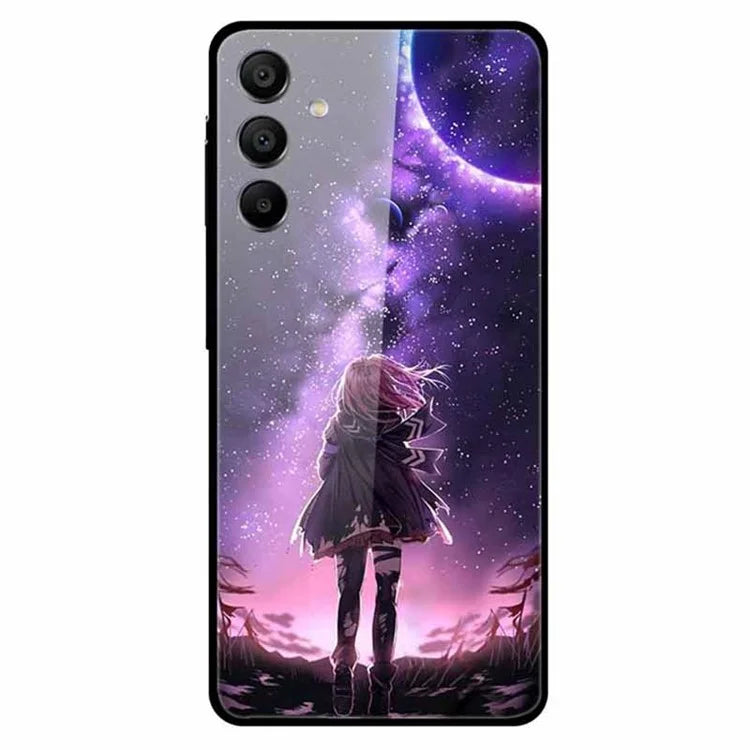 For Samsung Galaxy A15 4G / 5G Case Pattern Design Protective Tempered Glass Phone Cover