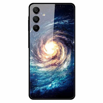 For Samsung Galaxy A15 4G / 5G Case Pattern Design Protective Tempered Glass Phone Cover