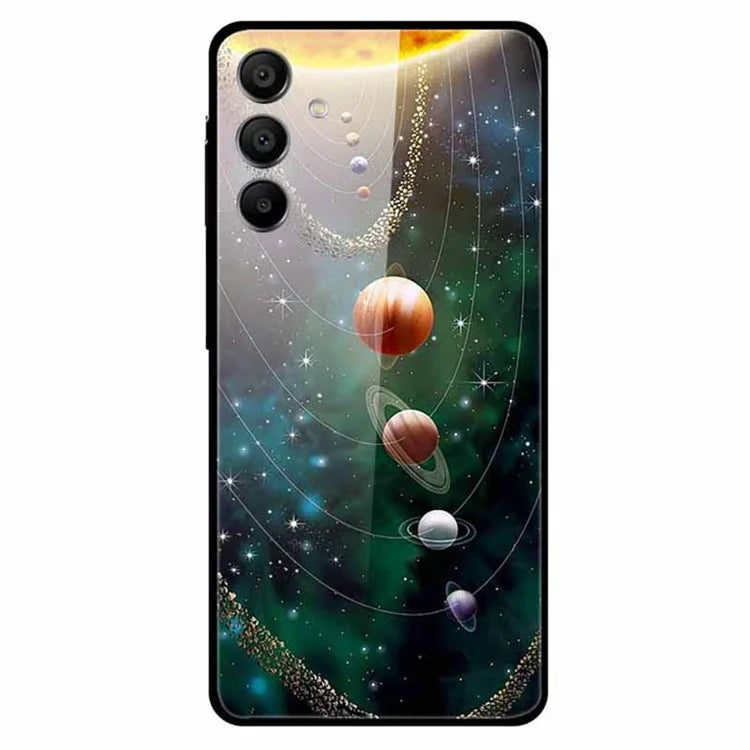 For Samsung Galaxy A15 4G / 5G Case Pattern Design Protective Tempered Glass Phone Cover