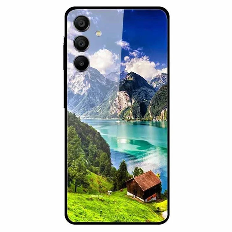 For Samsung Galaxy A15 4G / 5G Case Pattern Design Protective Tempered Glass Phone Cover
