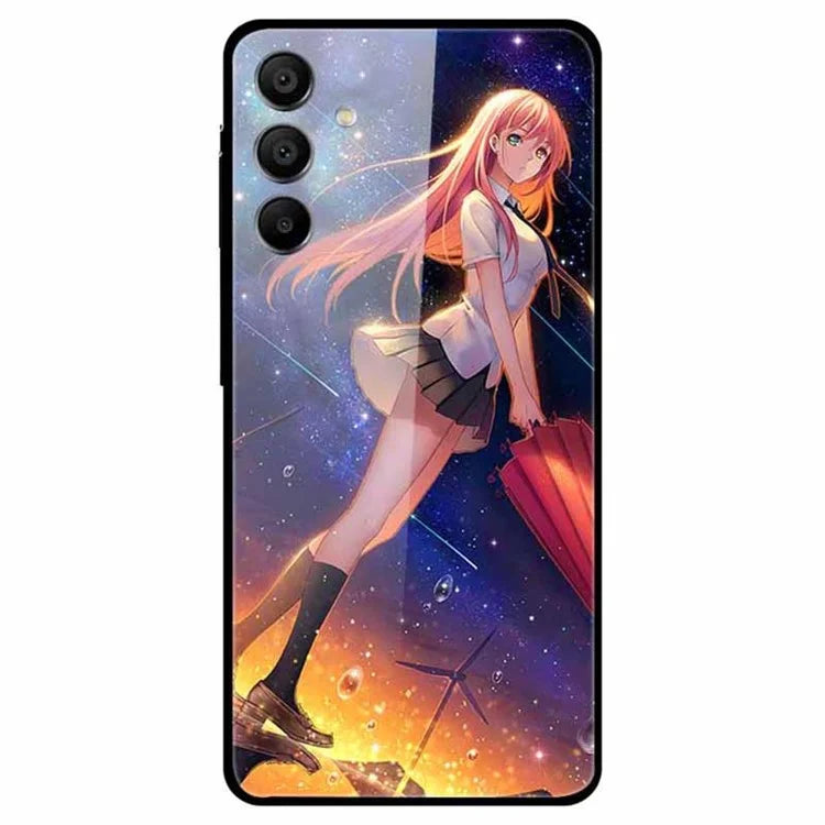 For Samsung Galaxy A15 4G / 5G Case Anti-Drop Pattern Tempered Glass Phone Cover