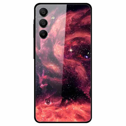 For Samsung Galaxy A15 4G / 5G Case Anti-Drop Pattern Tempered Glass Phone Cover