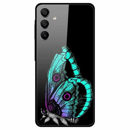 For Samsung Galaxy A15 4G / 5G Case Anti-Drop Pattern Tempered Glass Phone Cover