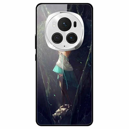 For Honor Magic6 Pro 5G Case Pattern Printing Tempered Glass Phone Cover