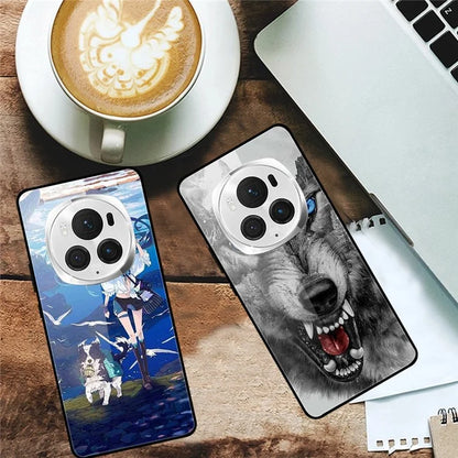 For Honor Magic6 Pro 5G Case Pattern Printing Tempered Glass Phone Cover