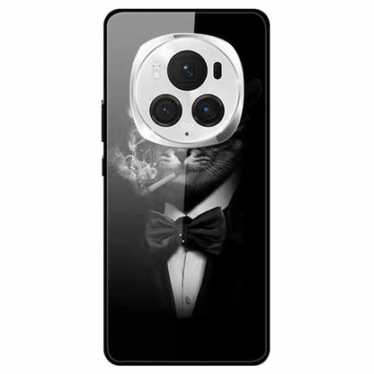 For Honor Magic6 Pro 5G Case Pattern Printing Tempered Glass Phone Cover