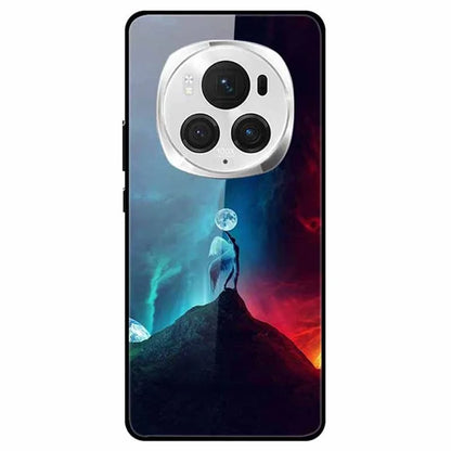 For Honor Magic6 Pro 5G Case Pattern Printing Tempered Glass Phone Cover