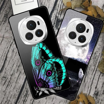 For Honor Magic6 Pro 5G Case Pattern Printing Tempered Glass Phone Cover