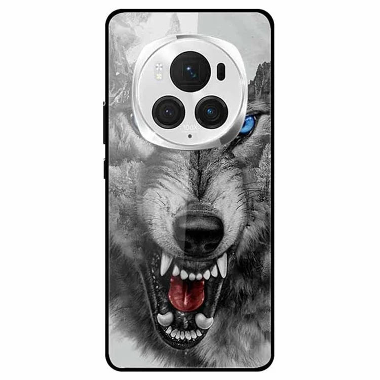 For Honor Magic6 Pro 5G Case Pattern Printing Tempered Glass Phone Cover