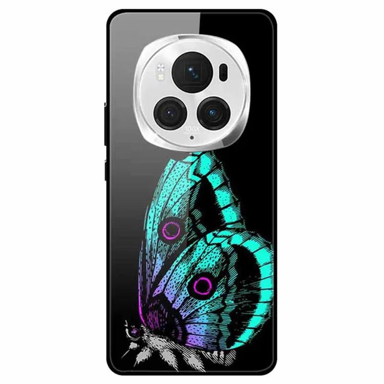 For Honor Magic6 Pro 5G Case Pattern Printing Tempered Glass Phone Cover
