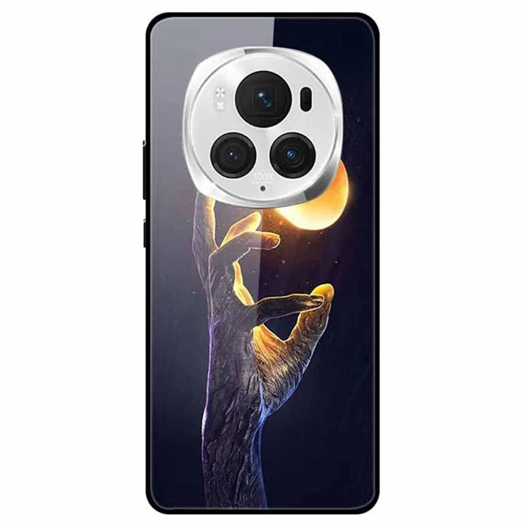 For Honor Magic6 Pro 5G Case Pattern Printing Tempered Glass Phone Cover
