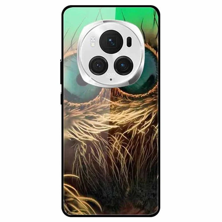 For Honor Magic6 Pro 5G Case Pattern Printing Tempered Glass Phone Cover