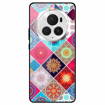 For Honor Magic6 Pro 5G Case Pattern Printing Tempered Glass Phone Cover