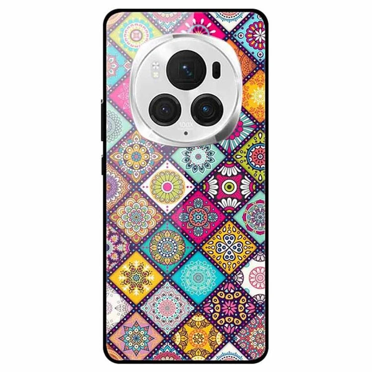 For Honor Magic6 Pro 5G Case Pattern Printing Tempered Glass Phone Cover