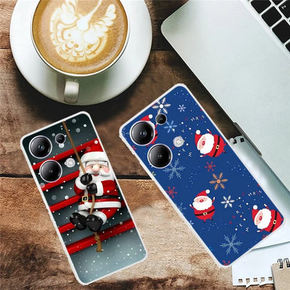 For Xiaomi Poco M6 Pro 4G / Redmi Note 13 Pro 4G Case Christmas Pattern TPU Phone Cover