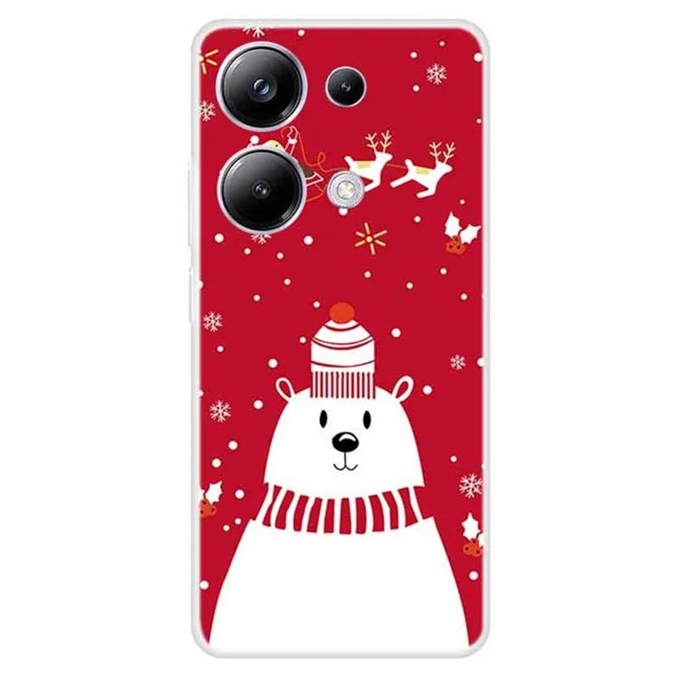 For Xiaomi Poco M6 Pro 4G / Redmi Note 13 Pro 4G Case Christmas Pattern TPU Phone Cover