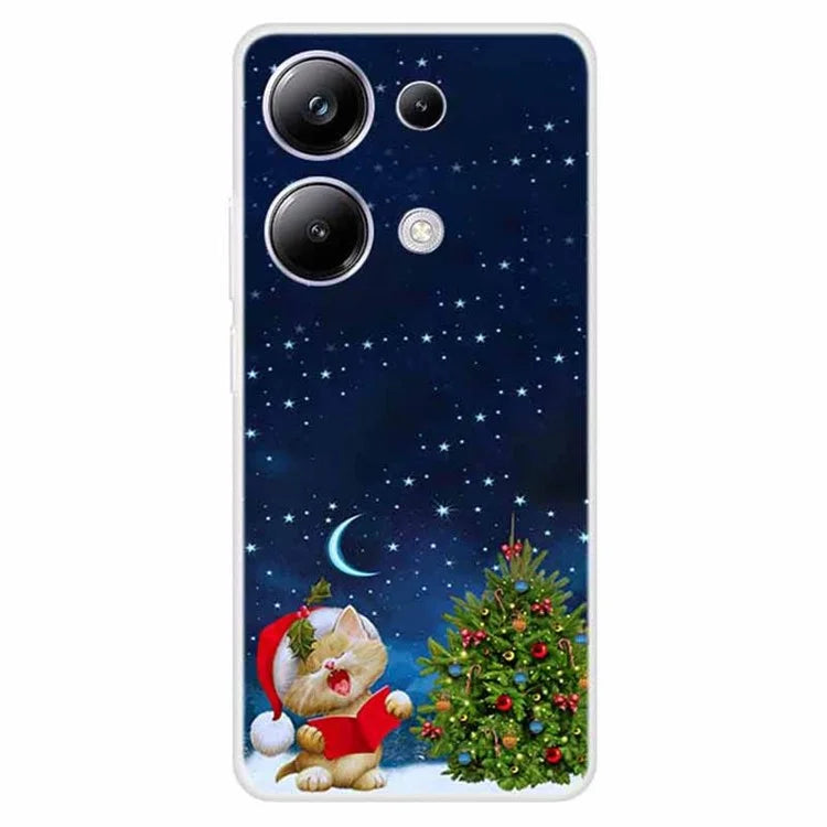 For Xiaomi Poco M6 Pro 4G / Redmi Note 13 Pro 4G Case Christmas Pattern TPU Phone Cover