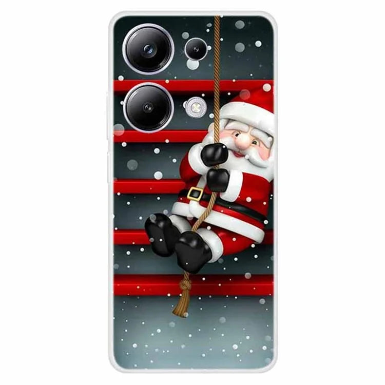 For Xiaomi Poco M6 Pro 4G / Redmi Note 13 Pro 4G Case Christmas Pattern TPU Phone Cover