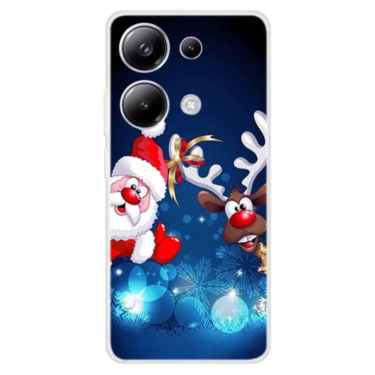 For Xiaomi Poco M6 Pro 4G / Redmi Note 13 Pro 4G Case Christmas Pattern TPU Phone Cover
