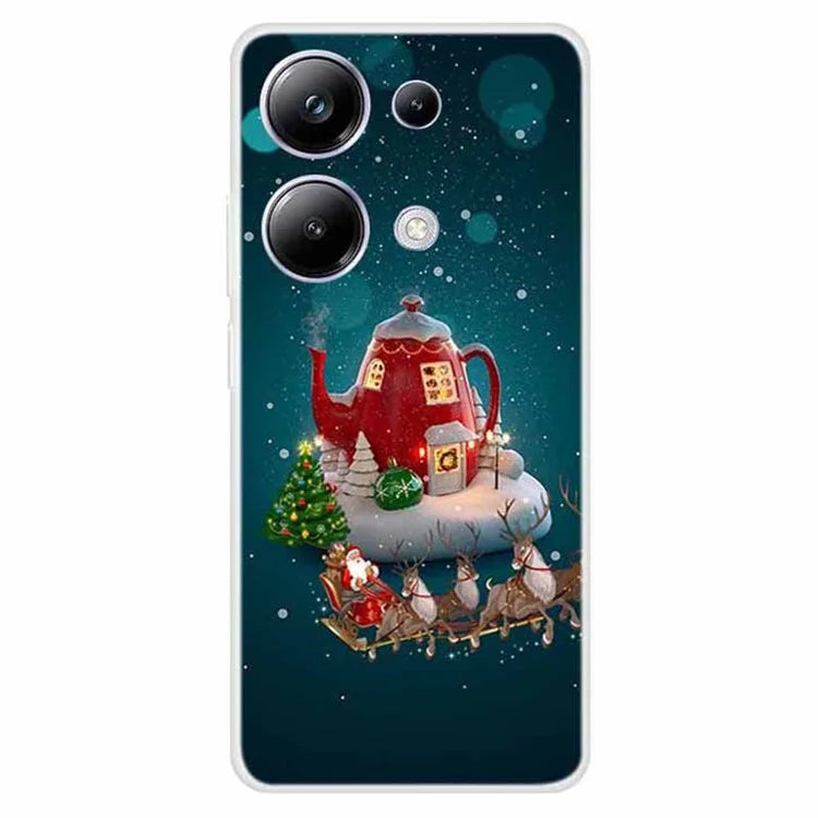 For Xiaomi Poco M6 Pro 4G / Redmi Note 13 Pro 4G Case Christmas Pattern TPU Phone Cover