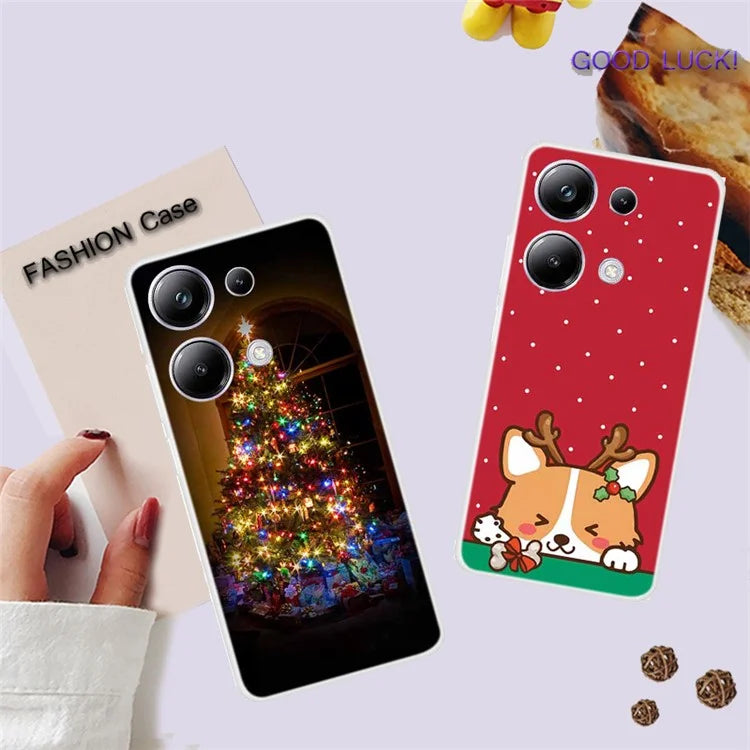 For Xiaomi Poco M6 Pro 4G / Redmi Note 13 Pro 4G Case Christmas Pattern TPU Phone Cover