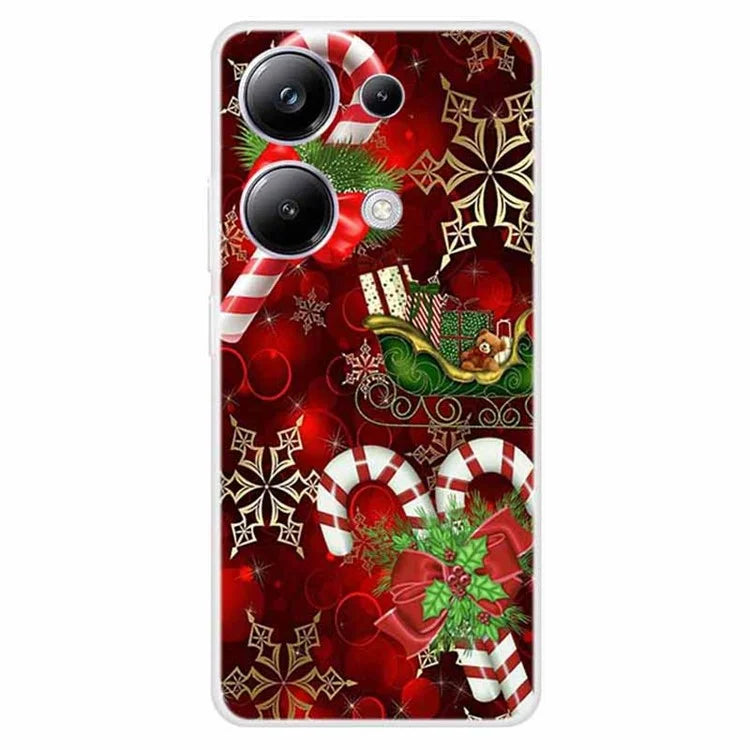 For Xiaomi Poco M6 Pro 4G / Redmi Note 13 Pro 4G Case Christmas Pattern TPU Phone Cover