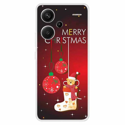 For Xiaomi Redmi Note 13 Pro+ 5G Case Soft TPU Phone Cover Merry Christmas