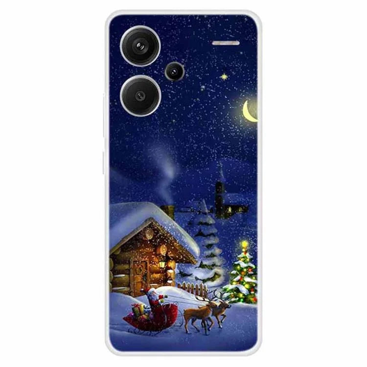 For Xiaomi Redmi Note 13 Pro+ 5G Case Soft TPU Phone Cover Merry Christmas
