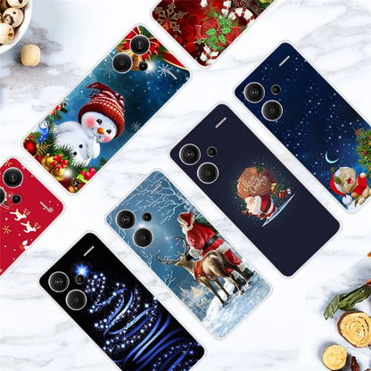 For Xiaomi Redmi Note 13 Pro+ 5G Case Soft TPU Phone Cover Merry Christmas