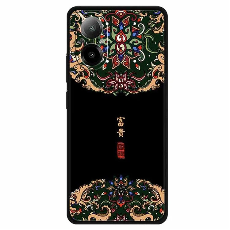 For Realme C67 4G Case Soft TPU Phone Cover Ethnic Pattern Printing