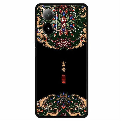 For Realme C67 4G Case Soft TPU Phone Cover Ethnic Pattern Printing