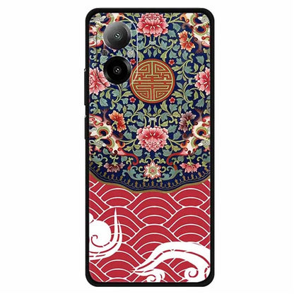 For Realme C67 4G Case Soft TPU Phone Cover Ethnic Pattern Printing