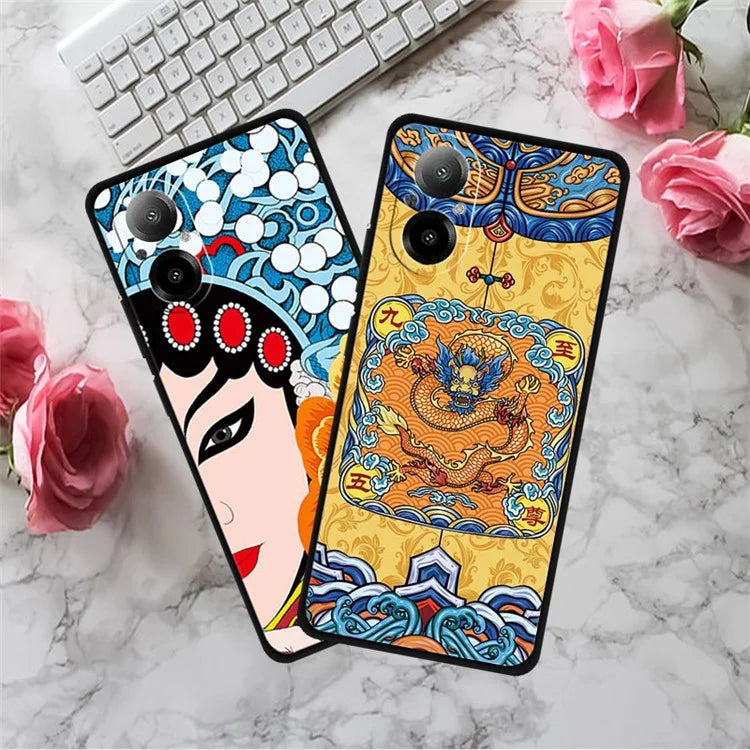 For Realme C67 4G Case Soft TPU Phone Cover Ethnic Pattern Printing