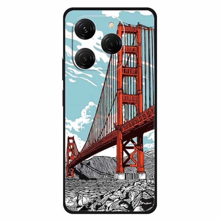 For TECNO Spark 20 Pro Case Pattern Slim Shockproof Back TPU Cover