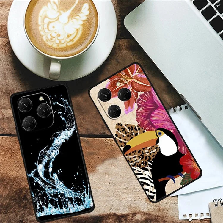 For TECNO Spark 20 Pro Case Pattern Slim Shockproof Back TPU Cover