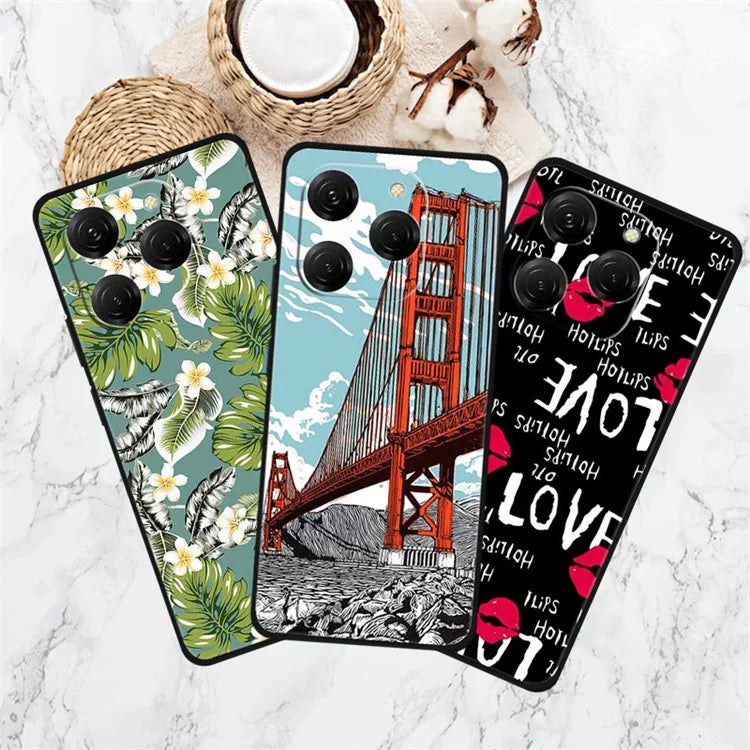 For TECNO Spark 20 Pro Case Pattern Slim Shockproof Back TPU Cover