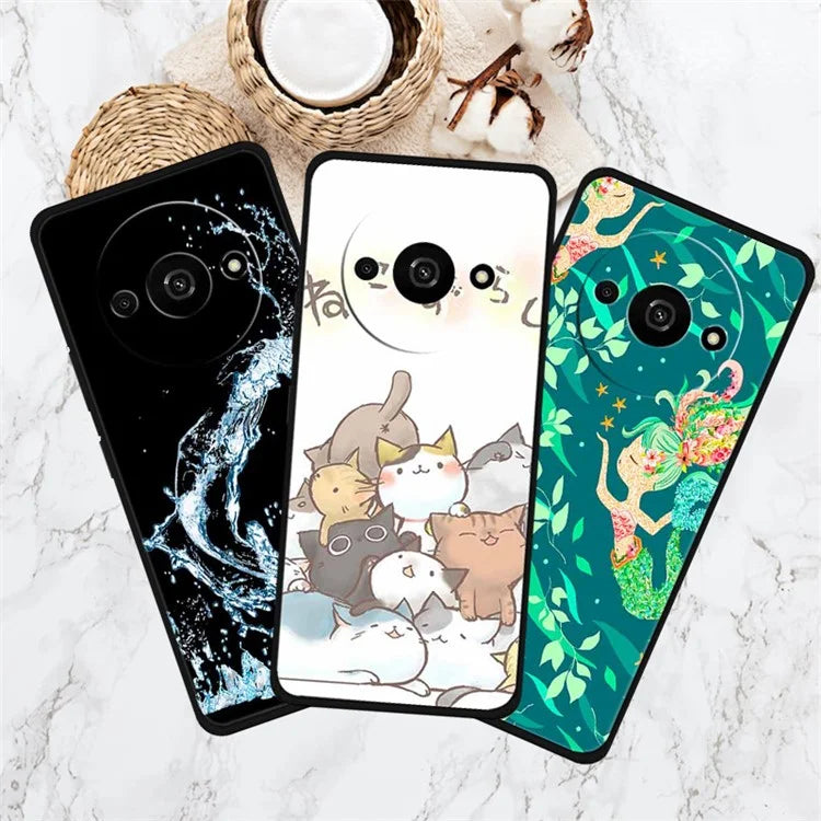 For Xiaomi Redmi A3 / Poco C61 4G Case Pattern Slim Fit Soft TPU Cover