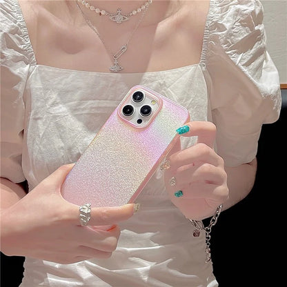 For iPhone 14 Pro Max Case TPU Shiny Pearl Pattern Phone Case