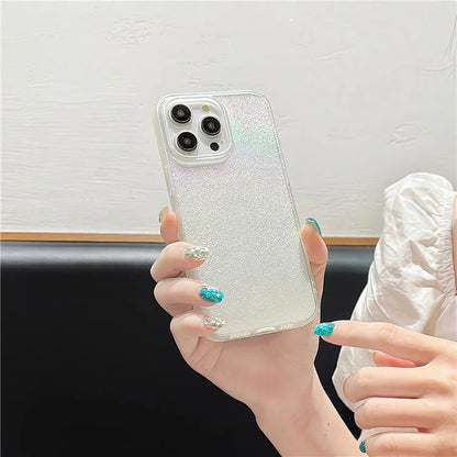 For iPhone 14 Pro Max Case TPU Shiny Pearl Pattern Phone Case