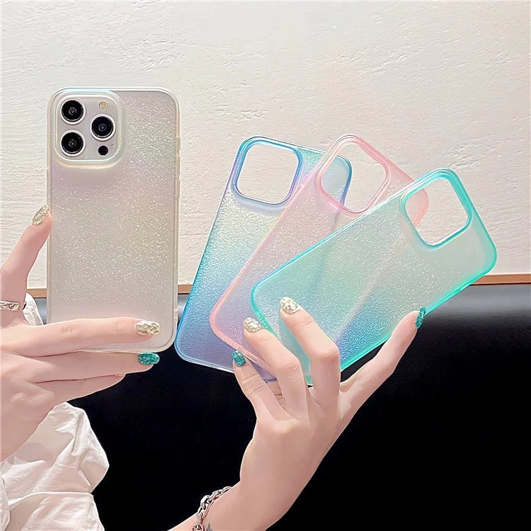 For iPhone 14 Pro Max Case TPU Shiny Pearl Pattern Phone Case