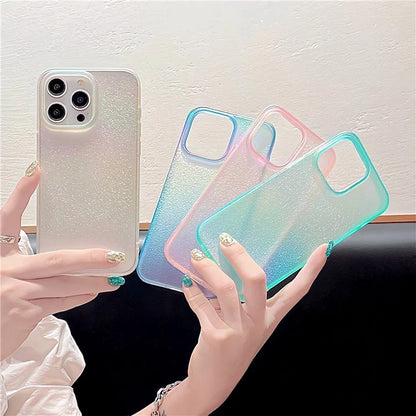 For iPhone 14 Pro Max Case TPU Shiny Pearl Pattern Phone Case