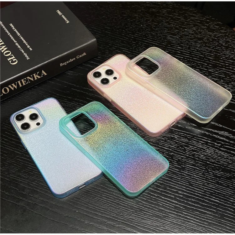 For iPhone 13 Pro Slim Case Dazzling Pearl Pattern Soft TPU Phone Cover