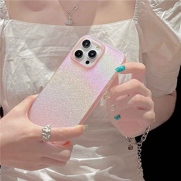 For iPhone 13 Pro Slim Case Dazzling Pearl Pattern Soft TPU Phone Cover
