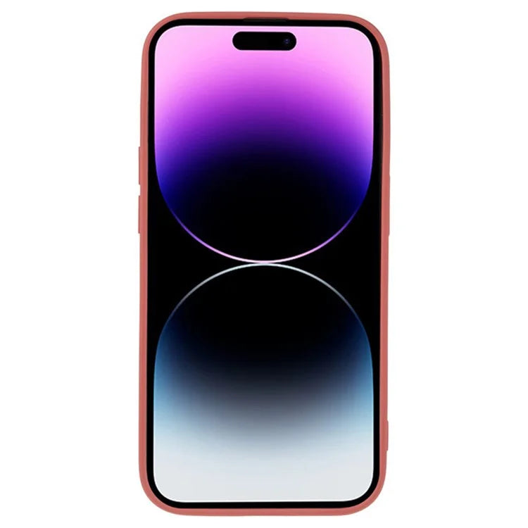 WANLONFENG RB1 Series For iPhone 14 Pro Slim Case Soft TPU Phone Case with Screen Film, Lanyard