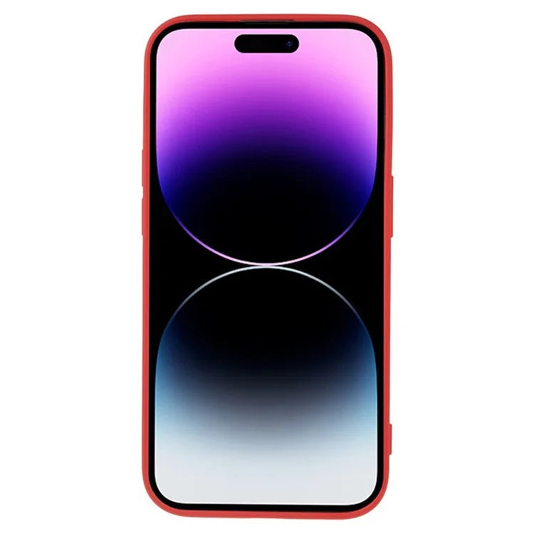 WANLONFENG RB1 Series For iPhone 14 Pro Slim Case Soft TPU Phone Case with Screen Film, Lanyard